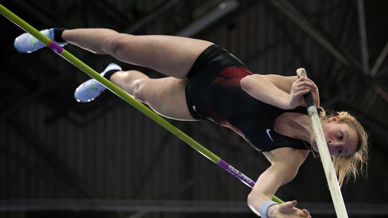 Holly Bleasdale: Joined Ji&amp;#345;ina Svobodová of the Czech Republic in setting a world leading vault of 4.71m in Dresden