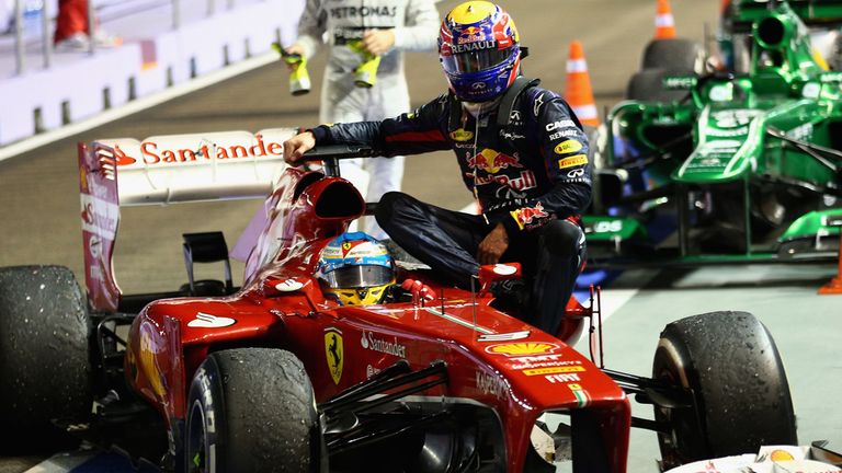 Mark Webber: Pays a hefty price for catching a lift with Alonso