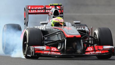 Sergio Perez: Tyre blew after right-front lockup caused flat-spot