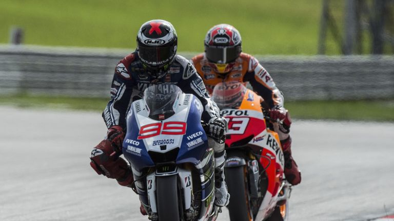 Title rivals Jorge Lorenzo and Marc Marquez - unable to practice on Friday