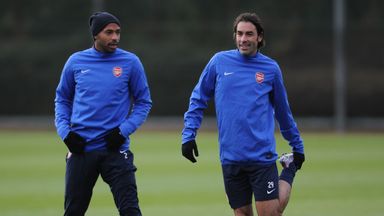 Image of Thierry Henry (left) and Robert Pires have been training with Arsenal