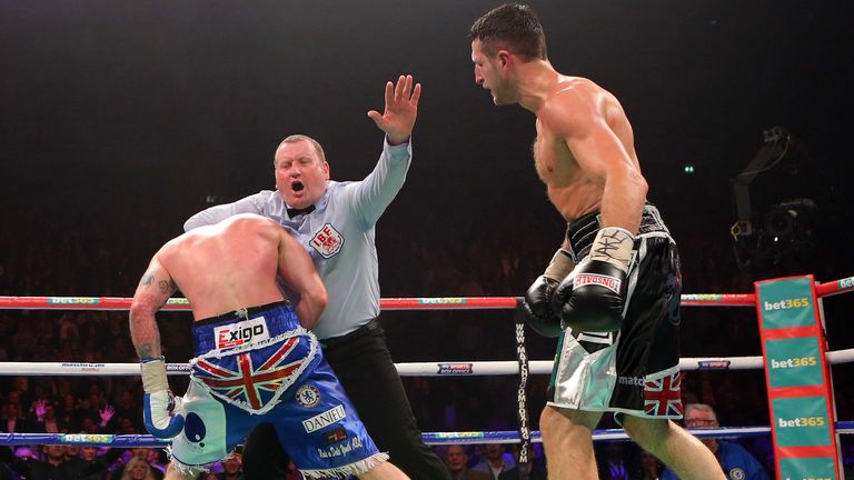 George Groves (left) was controversially stopped in his first fight with Froch