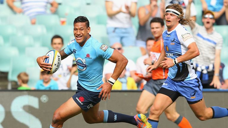 Israel Folau: Ran in a hat-trick in comfortable win