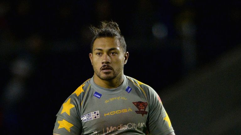 Junior Sau: Two tries for Salford