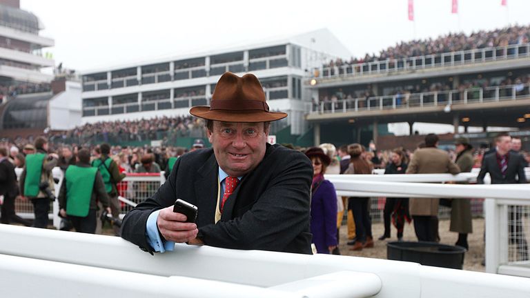 Nicky Henderson at Cheltenham, where the Showcase meeting is to be moved.