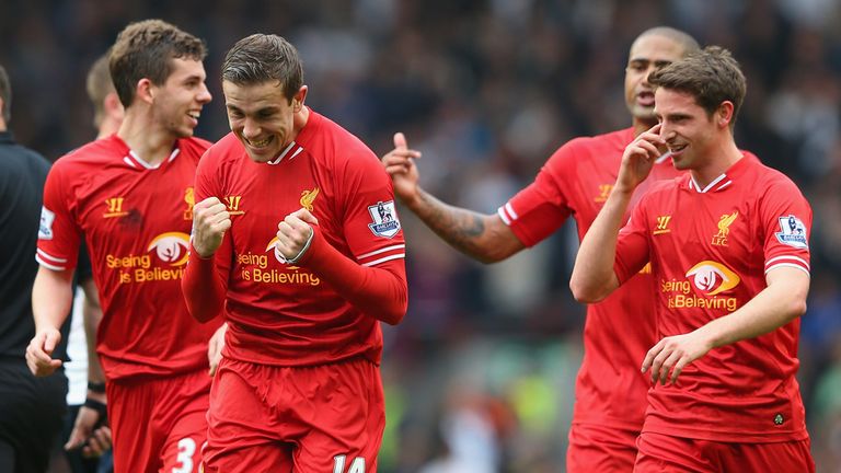 Liverpool: top of the table with six games to go