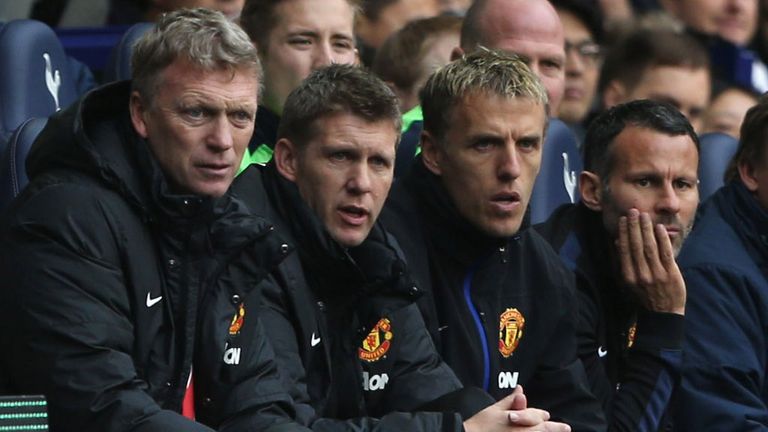 Phil Neville was part of David Moyes' coaching staff at Man Utd