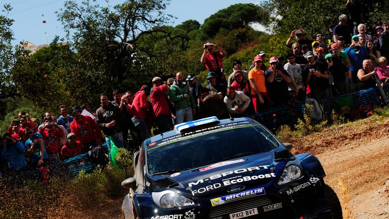 Mikko Hirvonen in action in Portugal
