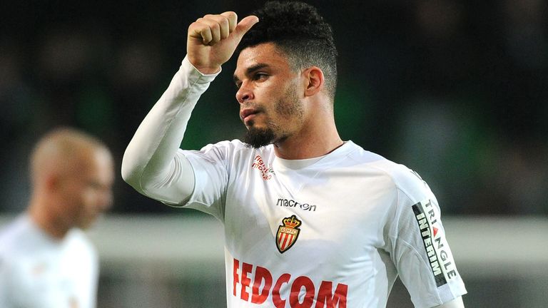 Emmanuel Riviere: Celebrates his winner for Monaco at Rennes