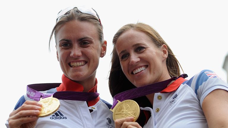 Helen Glover (left) and Heather Stanning add world title to their Olympic triumph