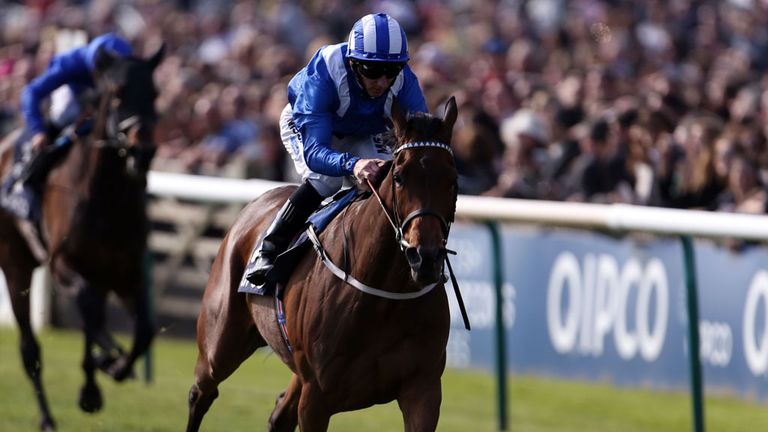 Taghrooda winning the Fielden Stakes at Newmarket