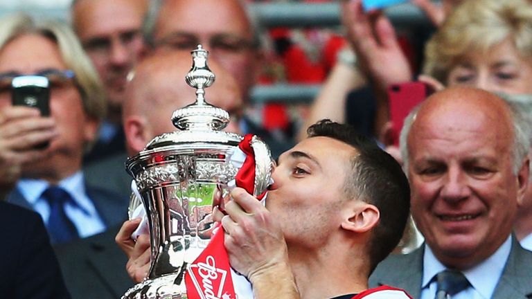 Vermaelen lifted the FA Cup as Arsenal captain in 2014