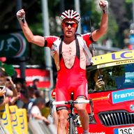 Yuri Trofimov launched his stage-winning attack on the final climb of the day