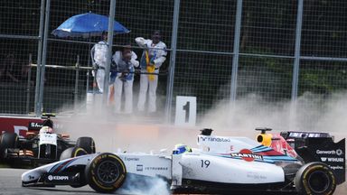 Stewards' decision: Sergio Perez and Felipe Massa collided at the Canadian GP
