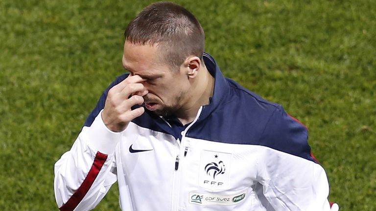 Ribery a pris sa retraite du football international en août 2014