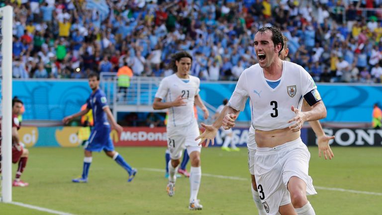 Goal joy: Godin's header proved the difference