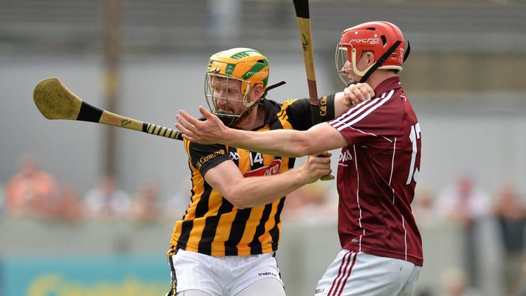 Richie Power is tackled by Cathal Mannion during last year's Leinster semi-final replay