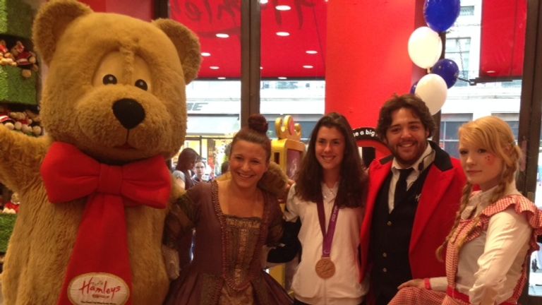 Olivia Breen: At Hamleys with the Dreams Come True charity for whom she is an ambassador