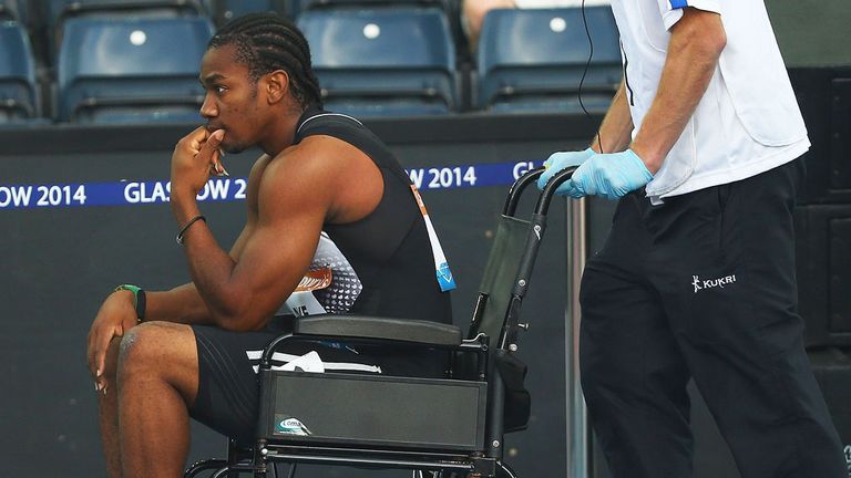 Yohan Blake was injured in Glasgow earlier this month
