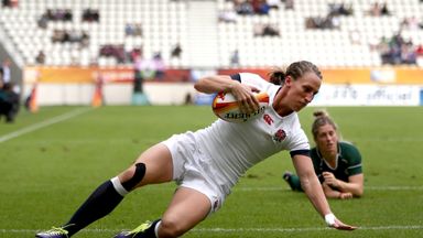 Katherine Merchant: Scored her third try of the World Cup