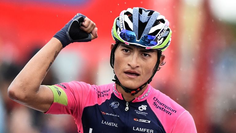 Winner Anacona won stage nine of this year's Vuelta a Espana