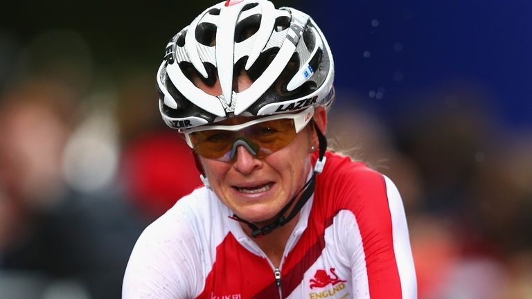 The retiring Emma Pooley crossed the finish line in tears