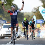 Matthias Brandle won stage six ahead of Alex Dowsett and Tom Stewart