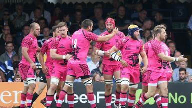 London Welsh celebrate a rare try