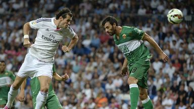 Real Madrid's Gareth Bale scores his side's first goal of the night