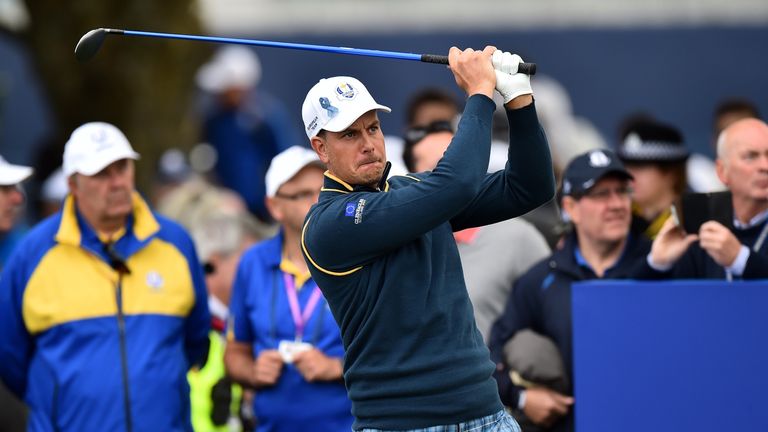 Henrik Stenson: Plays a shot at Gleneagles 