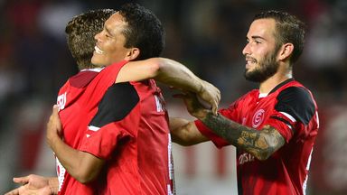 Carlos Bacca celebrates his goal for Sevilla