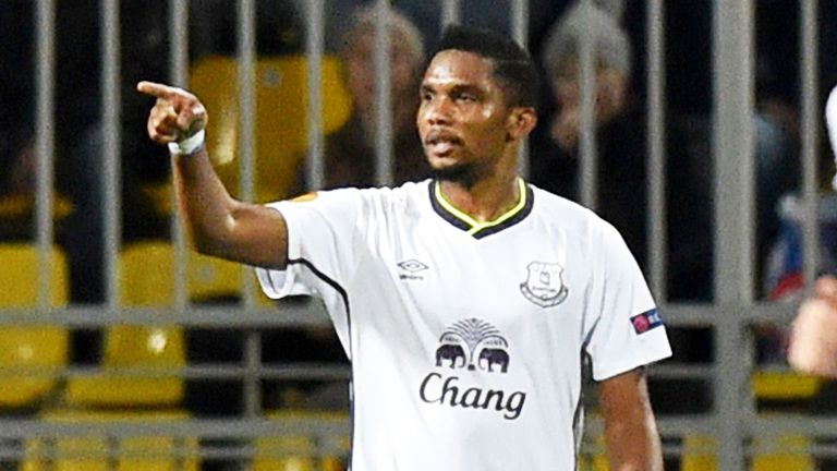 Samuel Eto'o: Levelled for Everton in the closing stages against Krasnodar