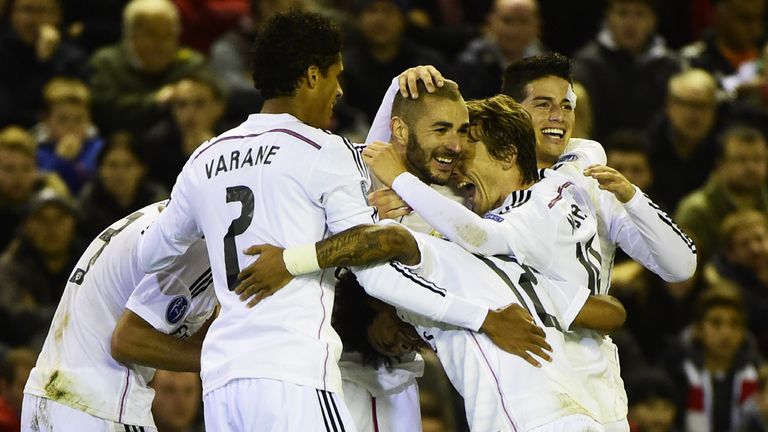 Karim Benzema: Celebrates his second goal