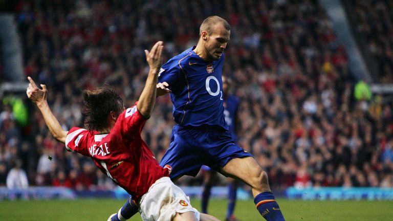 The game between Man Utd and Arsenal was memorable for its tough tackling