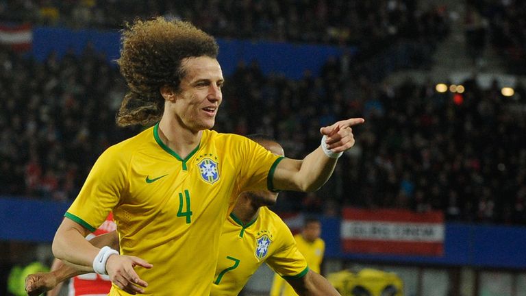 David Luiz: Celebrates his goal