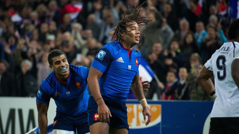 Frances winger Teddy Thomas scored a hat-trick against Fiji on his debut