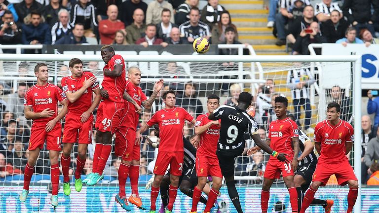 Cisse: Tries his luck with first-half free-kick