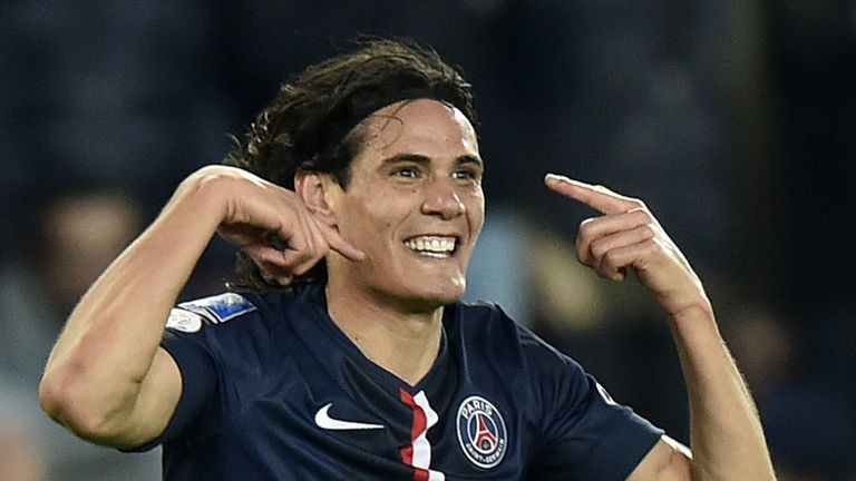 PSG forward Edinson Cavani is all smiles in Paris