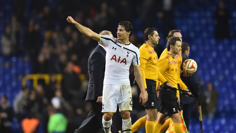 Stambouli celebrates at the final whistle
