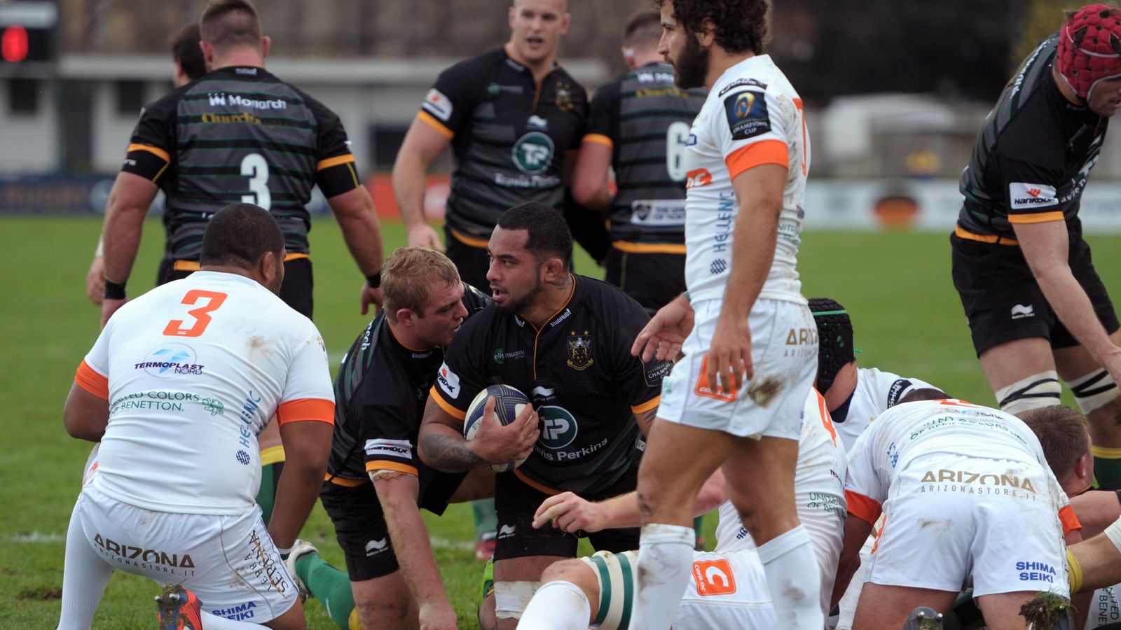 European Rugby Champions Cup Northampton claim six tries in Treviso