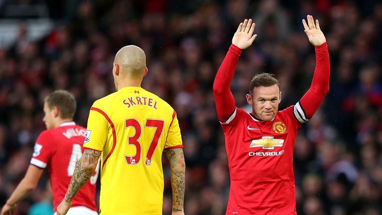 Wayne Rooney celebrates strike against Liverpool but sixth-straight is off the cards