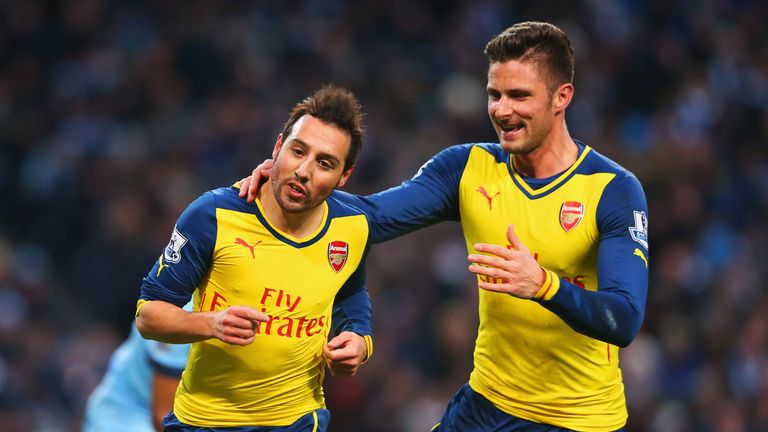 santi cazorla and olivier giroud: the win over man city was seen