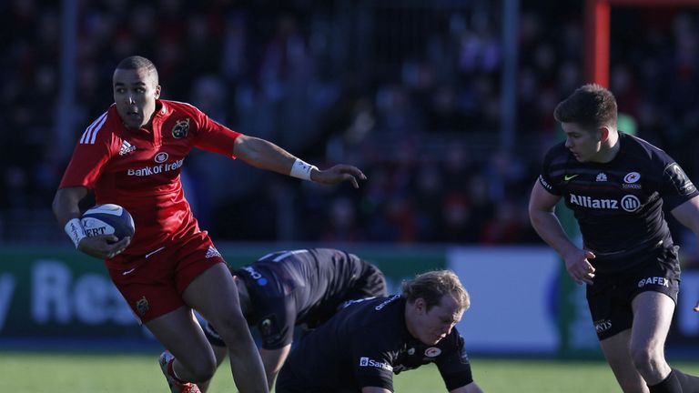 Simon Zebo: Has recovered from a back injury to start for Munster