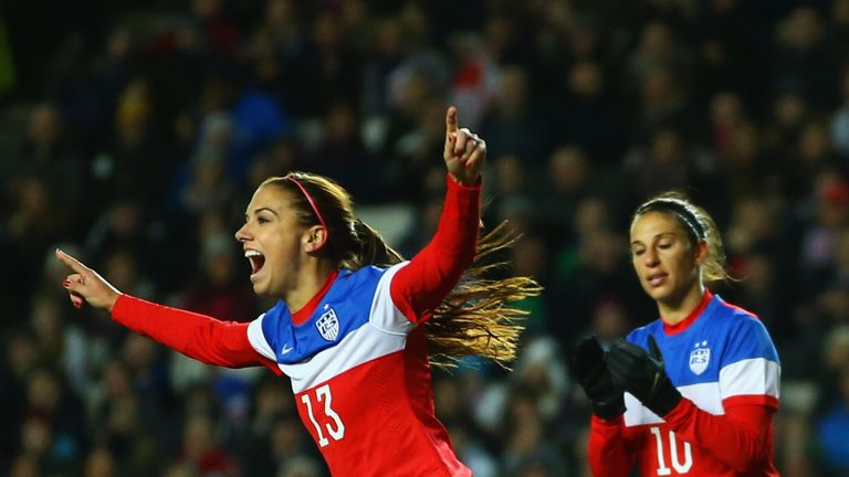 USA star Alex Morgan scored a cup hat-trick for Lyon on Sunday