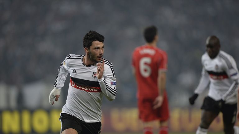 Substitute Tolgay Aslan celebrates after scoring