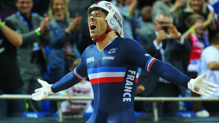 Francois Pervis won his second gold medal of the week, in the 1km time trial