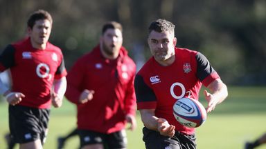 Nick Easter: Training with England.