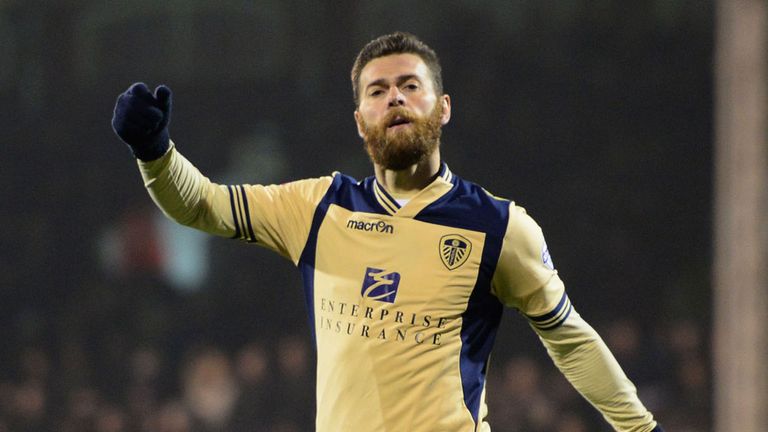 Leeds striker Mirco Antenucci celebrates his recent goal against Fulham