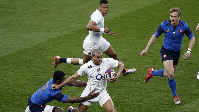 Jonathan Joseph looks to break for England