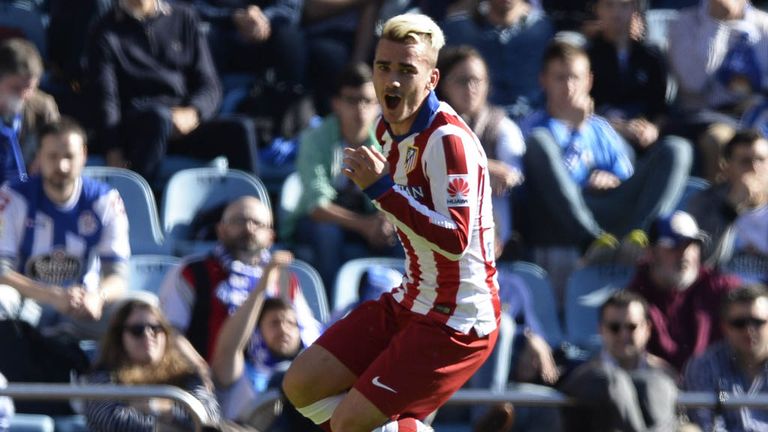 Antoine Griezmann celebrates his second goal